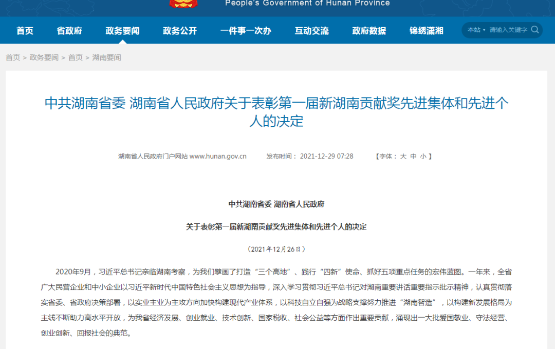 载誉而归！UED在线官网网页版(中国)唯一官方网站智能荣获“新湖南贡献奖”