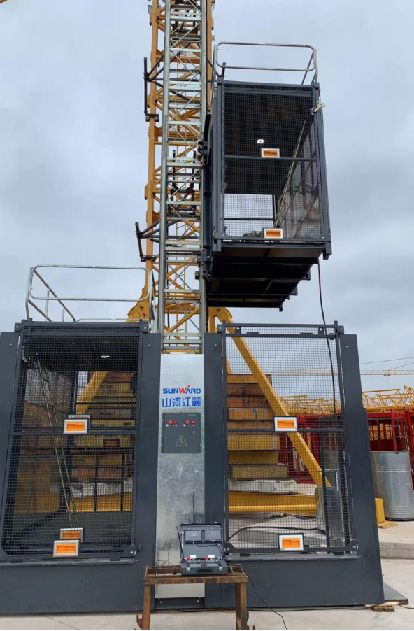 升降耗时缩短25%!UED在线官网网页版(中国)唯一官方网站江麓首款中速变频施工升降机成功下线