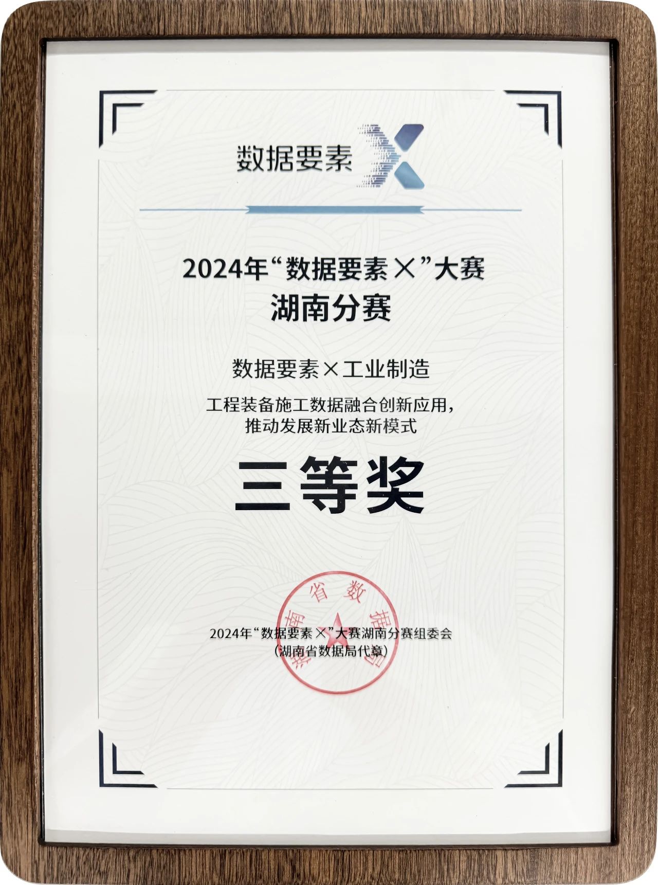 UED在线官网网页版(中国)唯一官方网站智能荣获2024年“数据要素×”大赛湖南赛区三等奖