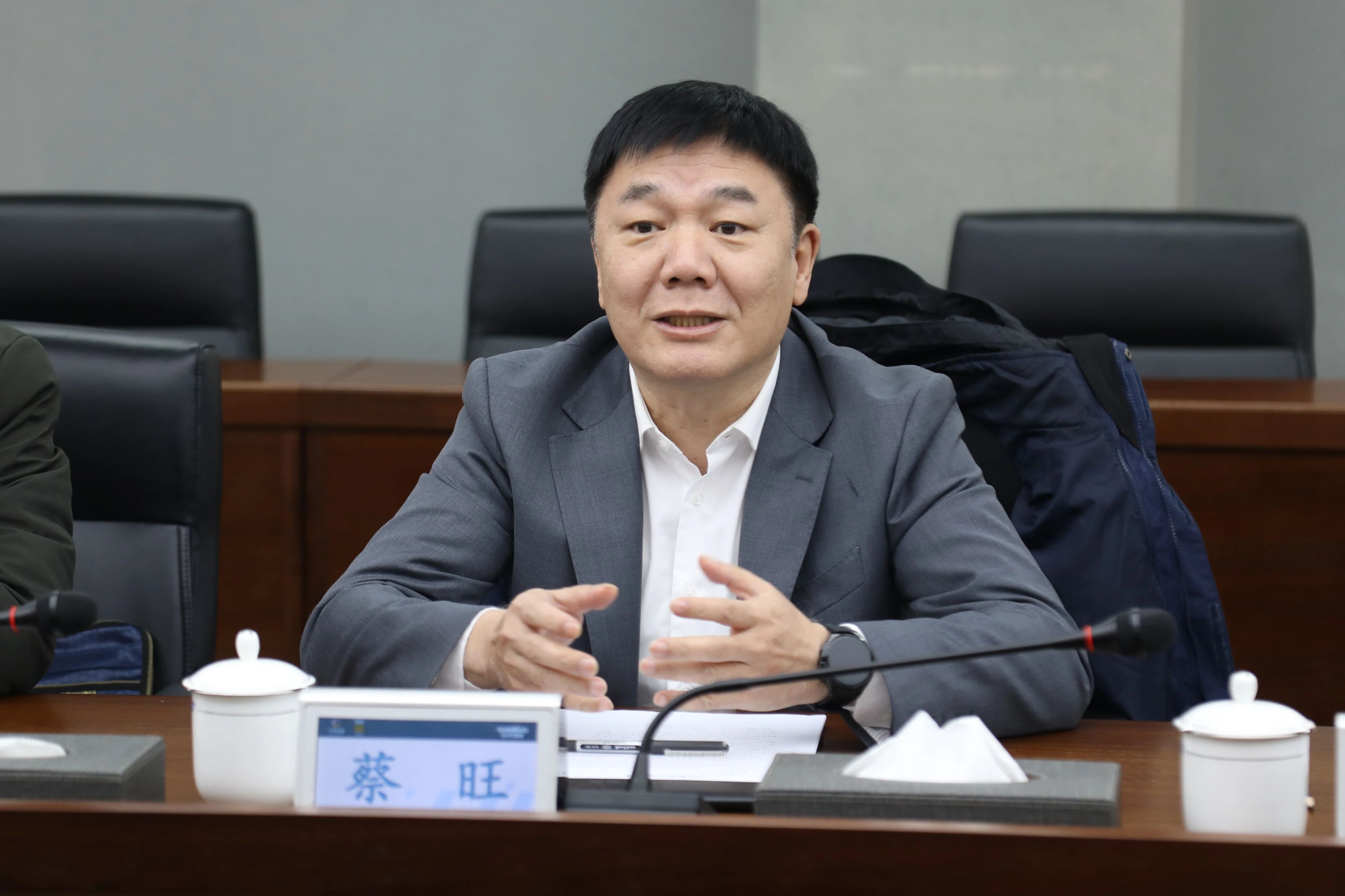 中国出口信用保险公司湖南分公司负责人蔡旺到访UED在线官网网页版(中国)唯一官方网站智能